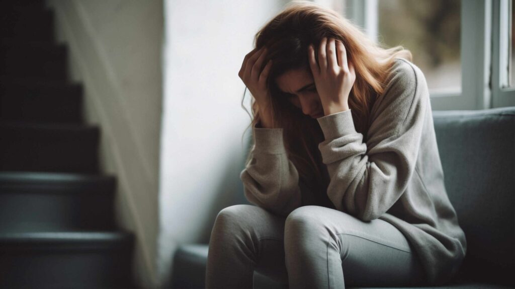 Panic attacks can be treated: picture of a woman with a panic attack
