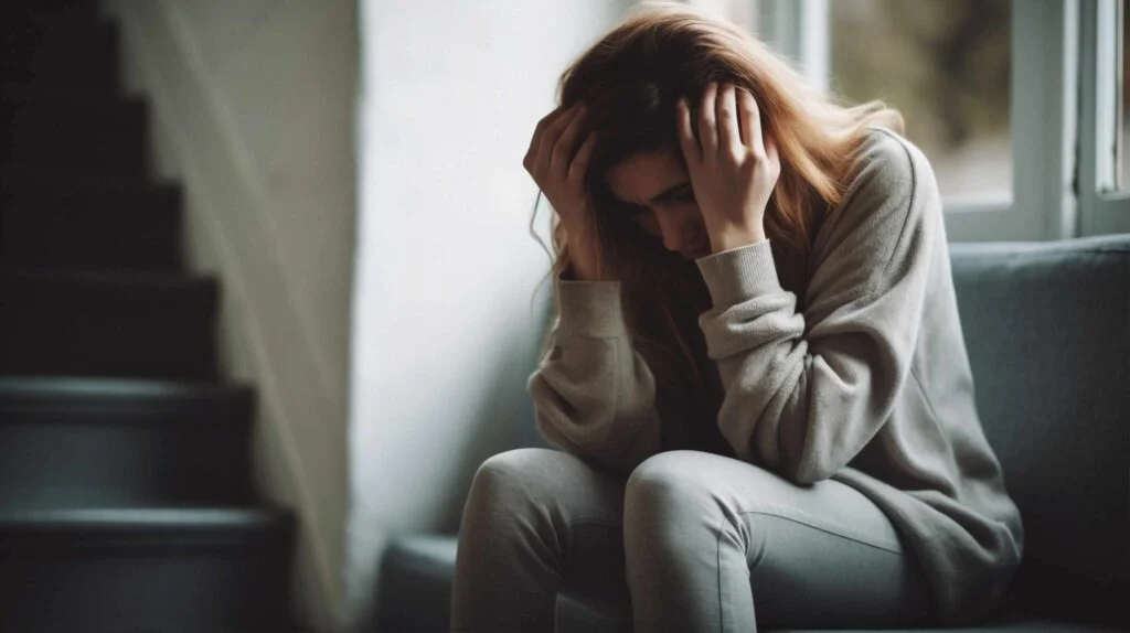 Panic attacks can be treated: picture of a woman with a panic attack